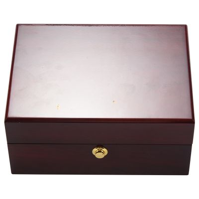 Pink MemoryLarge Size Wood Lacquered Glossy Single Watch Box with PU Leather Cushion