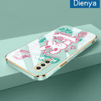 Dienya เคส A30s ปลอกสำหรับ Samsung A50s A50ลายการ์ตูนน่ารักโชคดีน่ารักใหม่กรอบสี่เหลี่ยมแบบนิ่มซิลิกาเจลกันกระแทกเคสมือถือรวมทุกฝาครอบป้องกันเลนส์กล้องถ่ายรูป