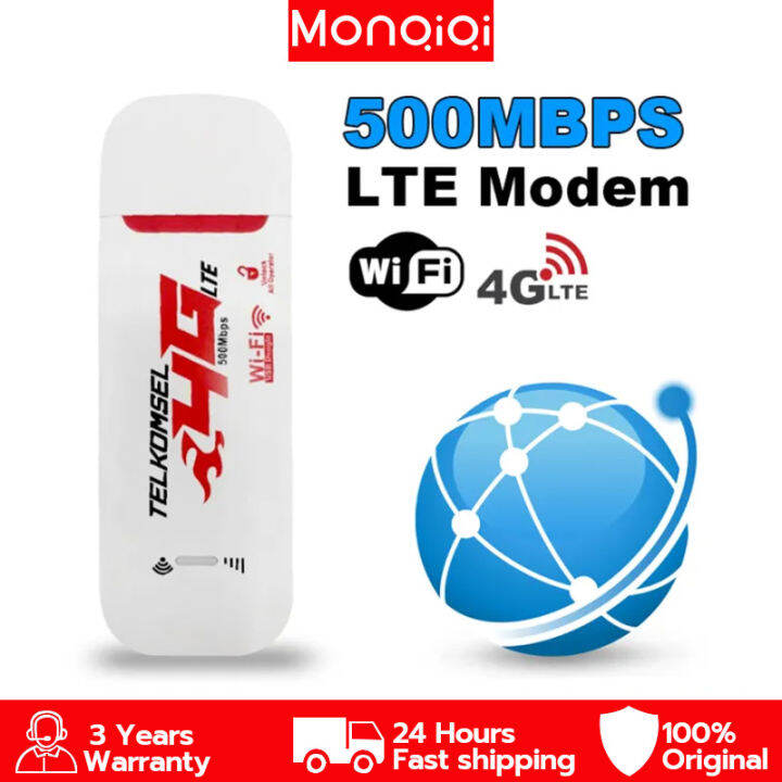 Monqiqi Modem Wifi Mifi 4g Lte All Operator Modem Usb Semua Operator Unlock 500mbps Portable