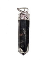 Arts Of Creation Orgonite Hex Bullet Pendant Necklace with Bionized Black Tourmaline Crystals Cho Ku Rei Reiki Charged Tested Cell Phone Radiation Shield EMF Protection Device Negative Energy