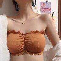 Tube Tops ผู้หญิง Intimates Basic สีดำสีขาวสีส้มสีเหลืองสีชมพูสตรีที่ไม่มีสายหนัง Bandeau Tube Top ชุดชั้นใน Tubetop