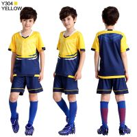 Hot Selling Kids Football Jersey Personalized Custom Boy Soccer Jersey Set Polyester Soccer Uniform Breathable Football Uniform For Children