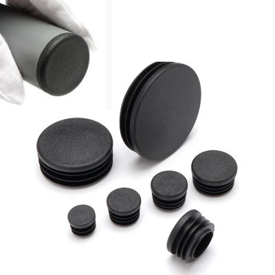 4-16pcs Black Plastic Furniture Leg Plug Blanking End Insert Cap Bung For Round Steel Pipe Tube dust cover floor protector part Pipe Fittings Accessor