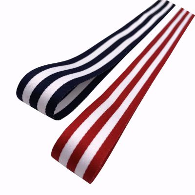 40mm 3Meters Double Sided Black Red White Grosgrain Ribbon Vertical Stripe Wave Tape Bow Sewing Fabic Decoration Gift Wrap Band Gift Wrapping  Bags