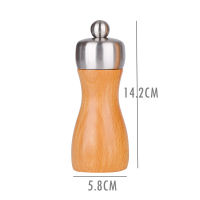 Mokithand Beech Pepper Mill Food Safe Carbon Steel Grinder 5 6 8 Wooden Salt and Pepper Grinder Hand Movement Kitchen Tools