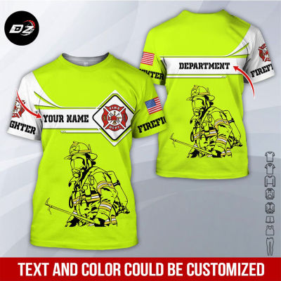 2023 Personalized Name Firefighter 3D All Over Printed Clothes SS324