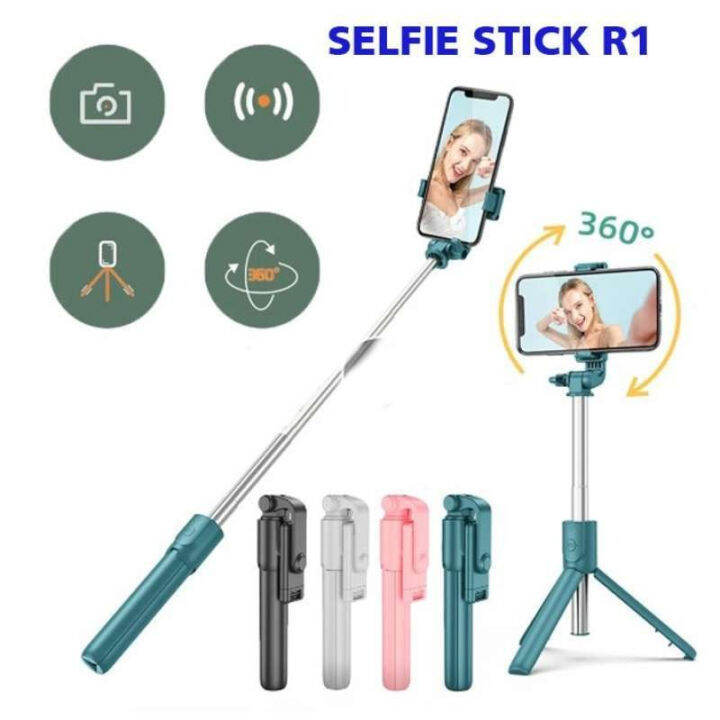 Tongsis R1 Selfie Stick 3in1 Bluetooth Remote Shutter Lazada Indonesia