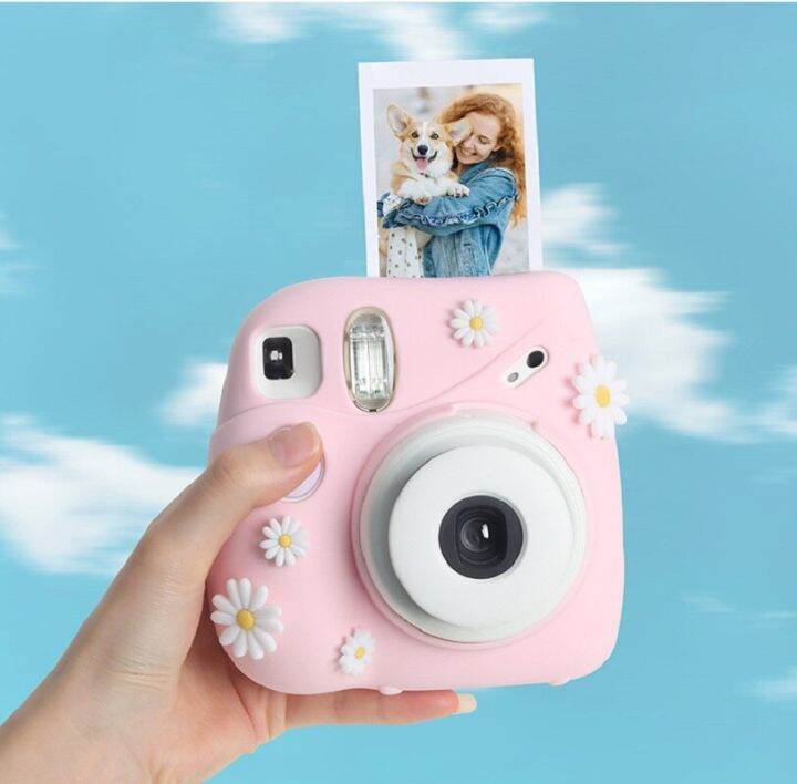 ถุงซิลิโคนสำหรับกล้องฟิล์มสำเร็จรูปสำหรับ-mini7โครงเปลือกนอกเคสพร้อม-tali-bahu-mini7กระเป๋าถือ