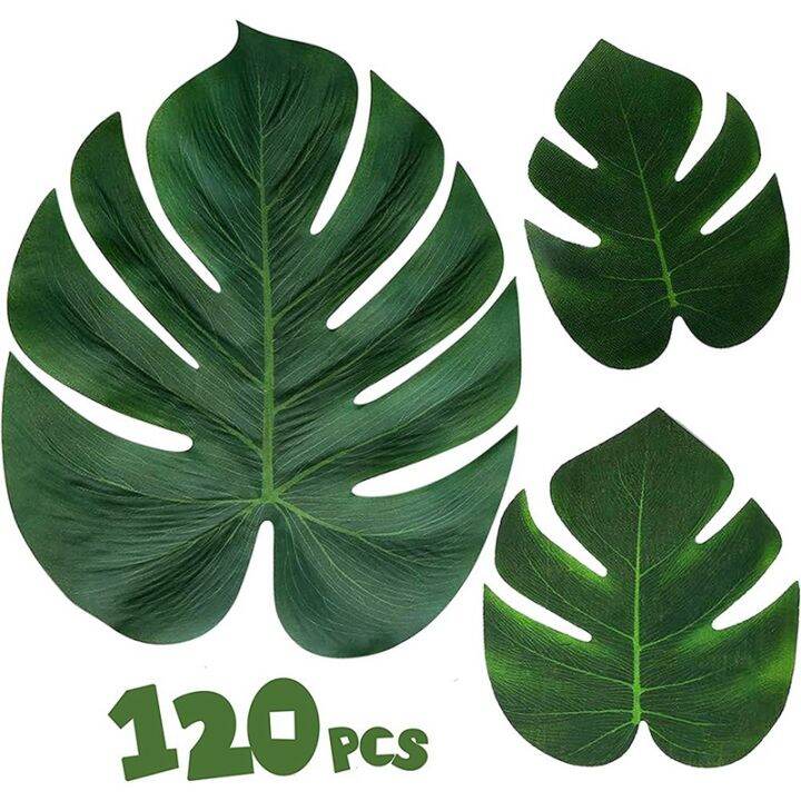 120pcs-leaves-plant-imitation-leaf-hawaiian-luau-jungle-party-table-decorations