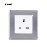 (SQIU)EIOMR แผงผนังสแตนเลส13A,มาตรฐานอังกฤษ110V 250V