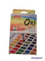 (KTS)สีน้ำชนิดตลับ+พู่กันแทงค์ Ori 18 สี PT104-18