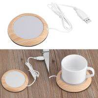 USB Warmer Gadget Wood Grain Cup-Pad Coffee Tea Drink USB Heater Tray Mug Pad Coaster Office Gift