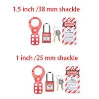 Padlocks Hasps Set, Lockout Tagout Kit 6 Hole Design Security Tamper Proof for Industrial Equipment