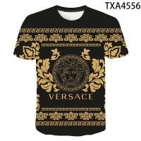 The new summer mens short sleeve T-shirt 3D digital HD print fashion popular logo round collar casual T-shirt