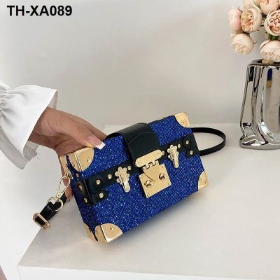 ⊕№ is popular this year the new 2023 European and fashion sequins bread ins retro lady worn box package