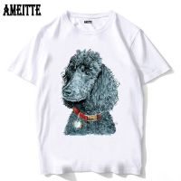 Harajuku Black Poodle Print T-shirt New Summer Fashion Men Short Sleeve Funny Dog Design Cool Boy Casual Tops Hipster Man Tees XS-6XL
