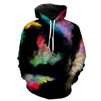 Splash Dyeing-Sudadera con capucha para hombre y mujer, suéter informal con estampado 3D, ropa de calle Harajuku de talla grande