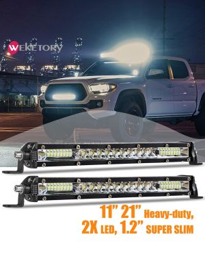 weketory 11 / 21 inch LED Work Light Bar for Driving Car Tractor Boat OffRoad 4WD 4x4 Truck SUV ATV Combo Beam 12V 24V