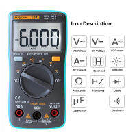 KKmoon RM102มัลติฟังก์ชั่น True RMS ดิจิตอลมัลติมิเตอร์จอ LCD DMM แรงดันไฟฟ้า DC AC ความต้านทางกระแสไฟตัวเก็บประจุไฟฟ้าชนิดสองขั้วเครื่องวัดอุณหภูมิการวัดอัตโนมัติการระบุขั้วแอมมิเตอร์โวลล์มิเตอร์โอมม์