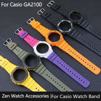 Tali Jam Tangan Silikon สำหรับสายนาฬิกา GA-2100 Casio และสายนาฬิกากรอบนอกกรอบอะไหล่สำหรับเครื่องประดับ Diy GA-2110 Casio G-Shock