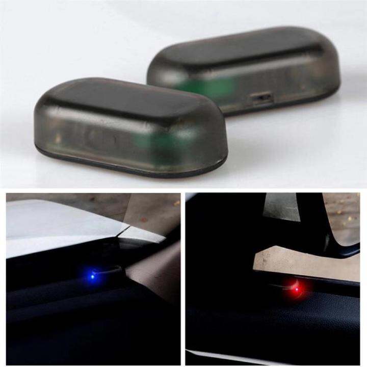 Car Security Light Solar Powered Simulated Dummy Alarm Wireless Warning AntiTheft Caution Lamp