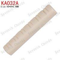 2 Pcs Lvory-White 12 Strings Slotted Nuts for 12 String Acoustic Guitar - Made of Plastic - KA032A - 48*6*8.4MM