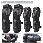 Motorcycle Knee And Elbow Pads Set 4 PCS Adjustable Armor Knee Elbow Long