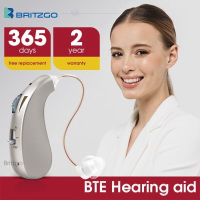 ZZOOI Britzgo Deaf Hearing Aid Hearing Amplifier，Mini Invisible USB Rechargable Digital for Hearing Loss Patient Elderly BHA-1206