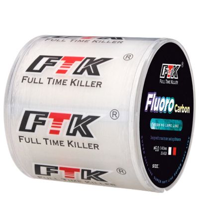 ☫► FTK Super Strong 300/500m Fishing Line Carbon Fiber Fluorocarbon Line Coating Carbon Surface Carp Fishing For Fishing Accessorie