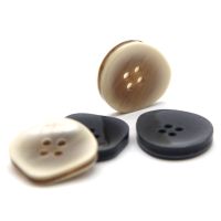 HENGC 25mm 30mm Large Beige Resin Horn Buttons For Clothing Women Overcoat Windcoat Sweaters DIY Sewing Accessories Wholesale Haberdashery