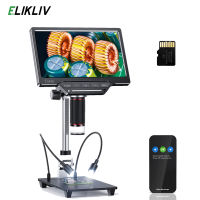 Elikliv EDM201 Pro 7 "IPS 1300X HDMI เหรียญกล้องจุลทรรศน์ดิจิตอลความละเอียด16MP 10 LEDs, TV/Window/mac