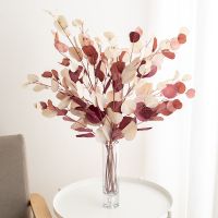 hotx【DT】 Artificial Eucalyptus Faux Leaves Wedding Decoration Branch Silk Wall Arrangement Fake