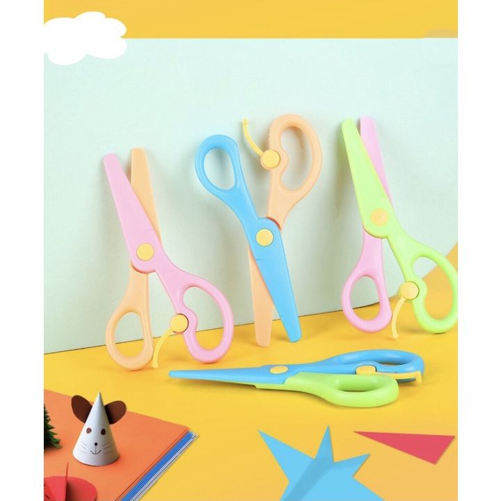 Plastic Safety Scissors Toddlers Training Scissors Paper Cutter