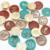 ▥☎ 25MM Animal Wax Seal Stamp Vintage Flower Sealing Stamp Head For Scrapbooking Cards Envelopes Wedding Invitations Gift Packaging