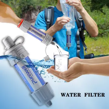 Purewell Portable Water Purifier Pump Filtration System with Replaceable  Filter