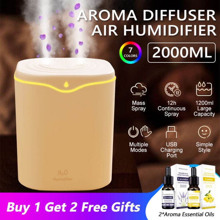【Free Essential Oils】Air Humidifier 2L Large Capacity Original H2O