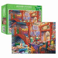 Paper Jigsaw Puzzles 1000 Pieces Quilt Shop Landscape Assembled Puzzles Toy For Kids Jigsaw Picture Puzzle Educational Toy