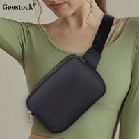 Geestock Belt Bag Small Waist Bag Waterproof Belt Pack Zipper Chest Bag Crossbody Fanny Packs For Women Sports Running Outing Running Belt