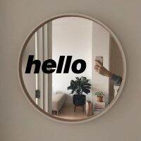 "Hello" สติ๊กเกอร์กระจกน่ารักกันน้ําสําหรับตกแต่งผนัง