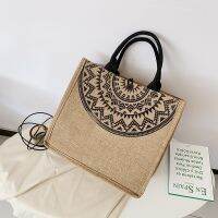 Female bag linen handbag Korean style large-capacity open fashion one-shoulder shopping bag