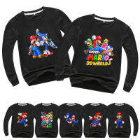 Super Mario Bros โมเดลการ์ตูนโซนิคเด็กเด็กผู้ชายเด็กผู้หญิงแขนยาวเสื้อสเวตเตอร์คอกลมและขนแกะ2022ฤดูใบไม้ผลิแฟชั่นสบายๆฤดูใบไม้ร่วงใหม่การ์ตูนสำหรับเด็กเสื้อกันหนาวพิมพ์ลาย5421 5489 0000