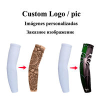 1pair Custom Picture Arm Sleeves for Men Women Running Cycling Sun UV Protection Cooling Outdoor Customized Logo Arm Warmers