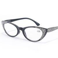 【LZ】❀۞□  Diamante gato olho leitura óculos anti luz azul óculos mulheres vintage frame moda presbiopic óculos diopte   1.0 para   3.5