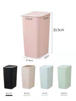 【 Party Store 】 Trash Can Waste Bin For Kitchen Bathroom Toilet Narrow Type Trash Living Room Paper Basket Garbage Bin With Lid Kitchen Storage