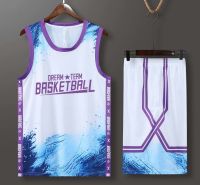 Childrens basketball suit men and women students lettering colors gradient dress game training sports vest