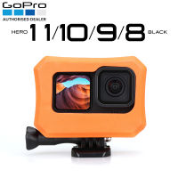 ฝาครอบป้องกันลอยตัวสำหรับกล้อง GoPro Hero 11 10 9สีดำ8ตัวเคสลอยน้ำสีส้มสำหรับอุปกรณ์ Gopro ดำน้ำเล่นเซิร์ฟ