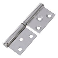 2pcs Silver Tone Stainless Steel Window Flag Door Hinges 6.1cm