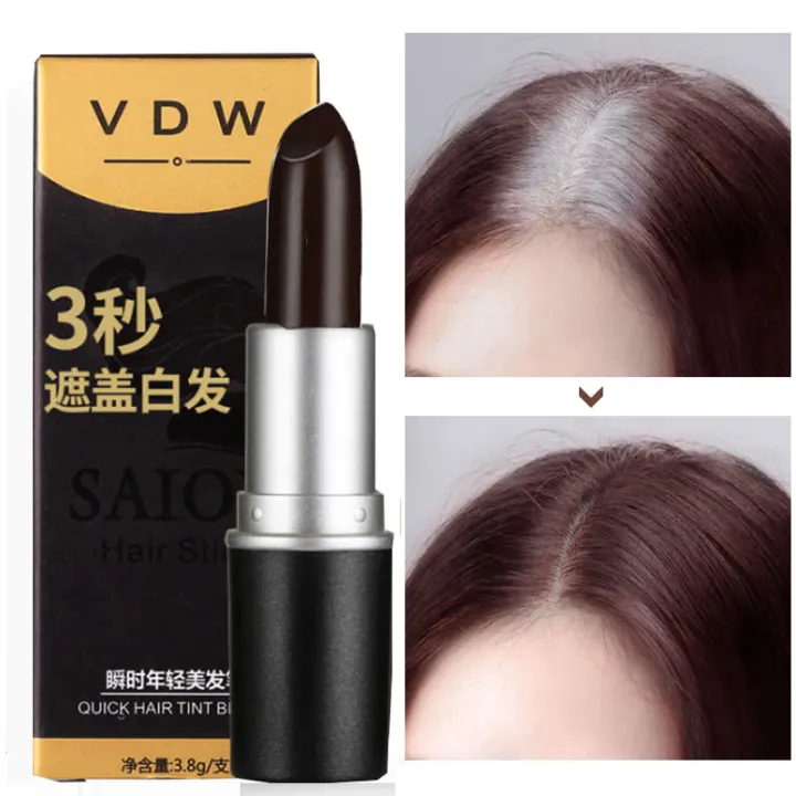 100% Original One-Time Hair dye Instant Brown Root Coverage Hair Color  Modify Cream Stick Temporary Cover Up White hair dye color permanent |  Lazada PH