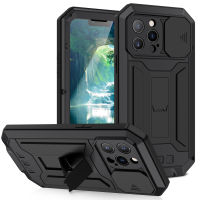 Metal Armor For 13 Pro Max Mini Case Heavy Duty Built Camera Screen Protection Stand Phone Cover Shockproof Coque Funda