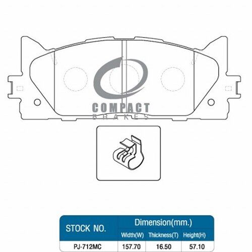 compact-brakes-ผ้าเบรคหน้า-toyota-camry-2-0-2-4-ปี-2007-2010-camry-2-0-2-5-ปี-2012-2018-dcc-712